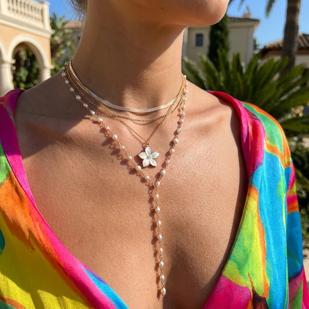 Sexy Layered Y Drop Lariat Necklace for Women Gold Color White Enamel Flower Faux Pearl Beaded Date Night Evening Jewelry
Sexy Layered Y Drop Lariat Necklace for Women Gold Color White Enamel Flower Faux Pearl Beaded Date Night Evening Jewelry