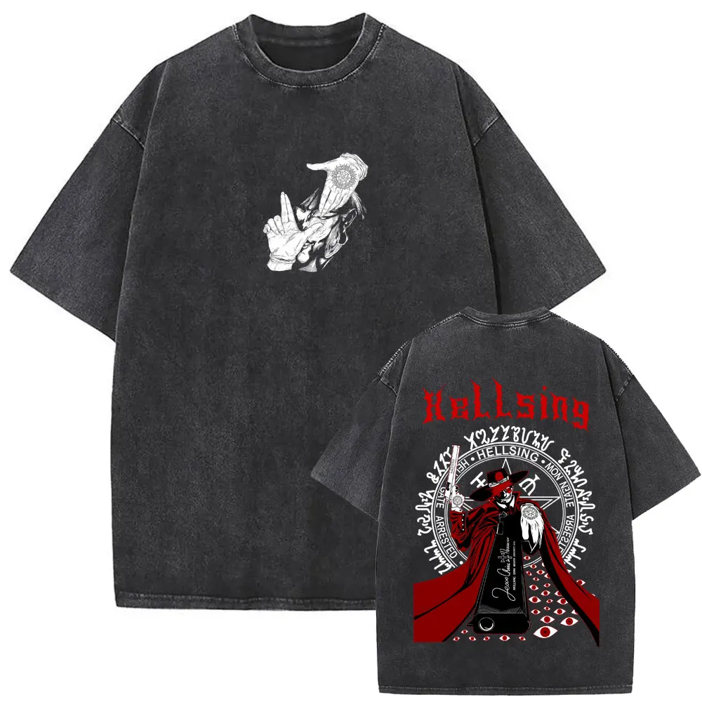 Washed Vintage Anime Hellsing Vampire Alucard Graphic T-shirts Men Women Manga Oversized T Shirts Men's High Quality Streetwear
Washed Vintage Anime Hellsing Vampire Alucard Graphic T-shirts Men Women Manga Oversized T Shirts Men's High Quality Streetwear