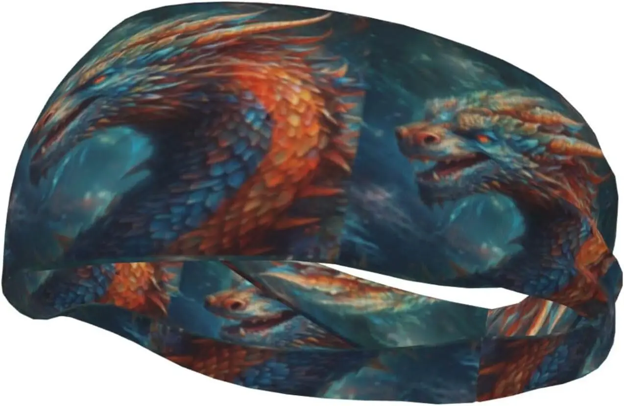 Sports Headbands for Men Women Moisture Wicking Sweatbands Dragon Art Soft Wide Hairband for Running Athletic Towel Headband
Sports Headbands for Men Women Moisture Wicking Sweatbands Dragon Art Soft Wide Hairband for Running Athletic Towel Headband