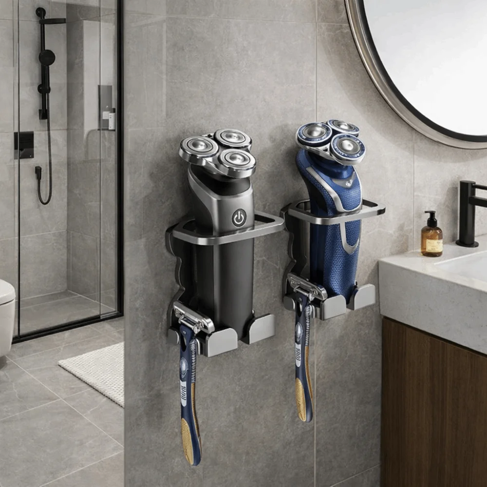 Держатель для бритвы из углеродистой стали, 2 шт., настенный, без сверления, для хранения электробритвы, экономия места
Держатель для бритвы из углеродистой стали, 2 шт., настенный, без сверления, для хранения электробритвы, экономия места