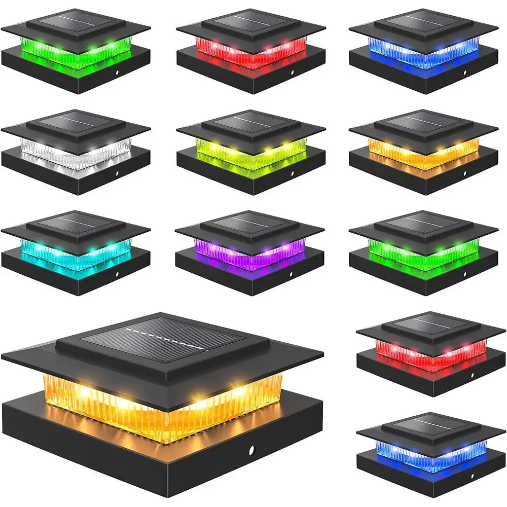 Outdoor Waterproof 4x4 Post Lights RGB, 12 Pack for Deck & Garden, Black
Outdoor Waterproof 4x4 Post Lights RGB, 12 Pack for Deck & Garden, Black