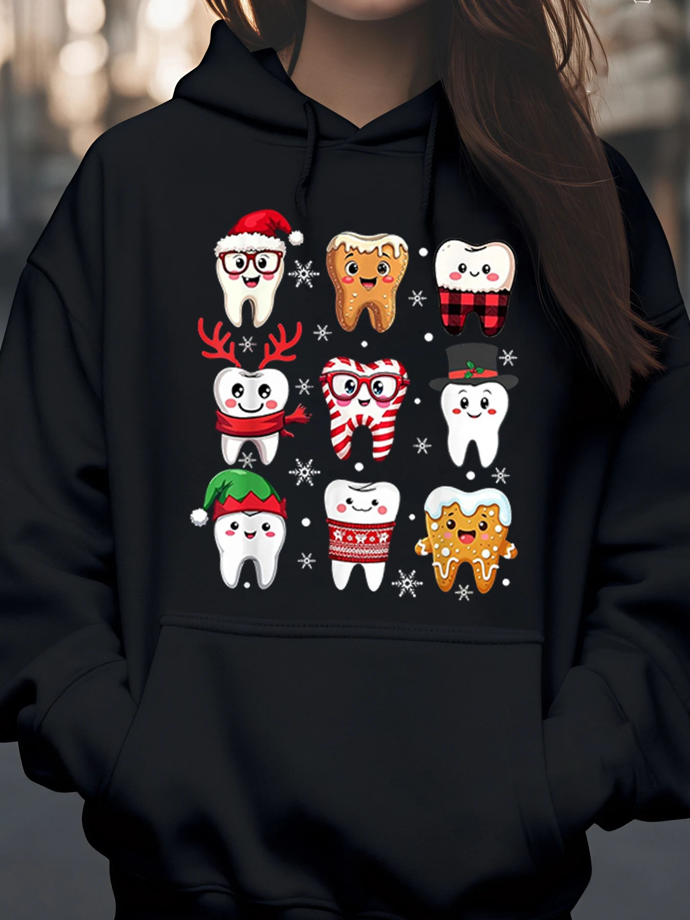 Christmas Tooth Cartoon Print Hoodie Holiday Wear Unisex Casual Outfit
Christmas Tooth Cartoon Print Hoodie Holiday Wear Unisex Casual Outfit