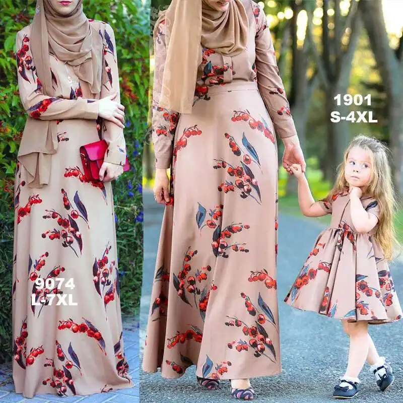 Printed Long Sleeve Slim Large Dress Parent-child 9074-1901 2025 Muslim Long Dress Robe Abaya Ramadan Dubai Luxury Islam Elegant
Printed Long Sleeve Slim Large Dress Parent-child 9074-1901 2025 Muslim Long Dress Robe Abaya Ramadan Dubai Luxury Islam Elegant