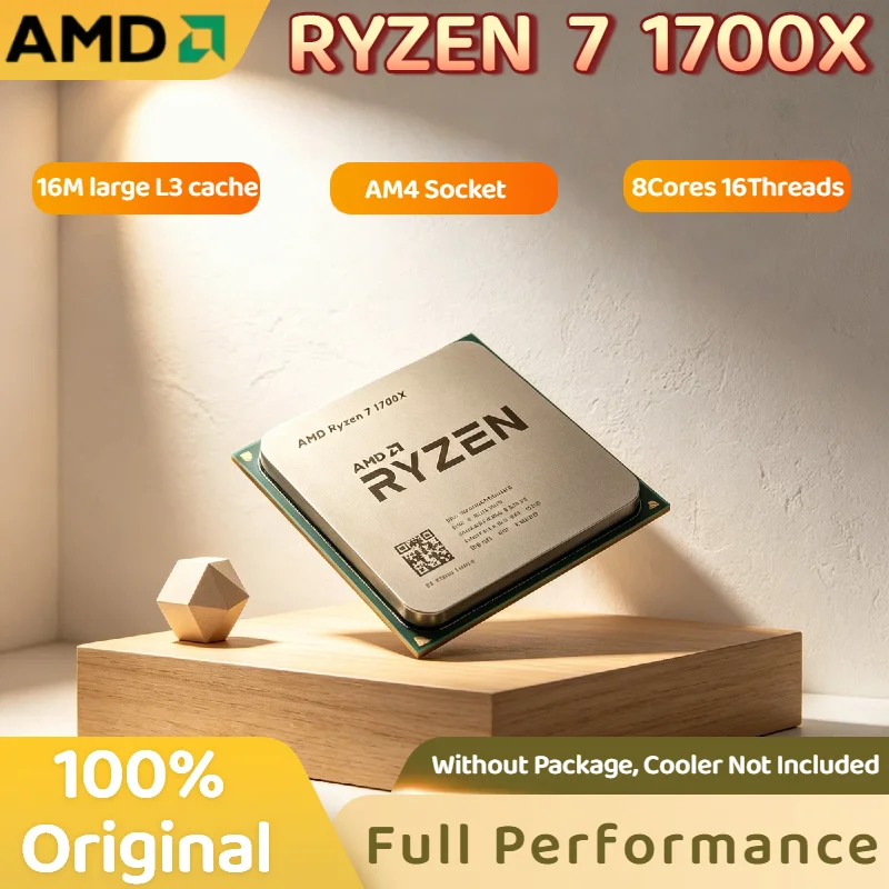 AMD R7 1700X Ryzen 7 1700X CPU 3.4 3.8GHz 8 Core 16 Thread L3 16M Socket AM4 Gaming Processor Pro Max Ultra 4K Plus
AMD R7 1700X Ryzen 7 1700X CPU 3.4 3.8GHz 8 Core 16 Thread L3 16M Socket AM4 Gaming Processor Pro Max Ultra 4K Plus