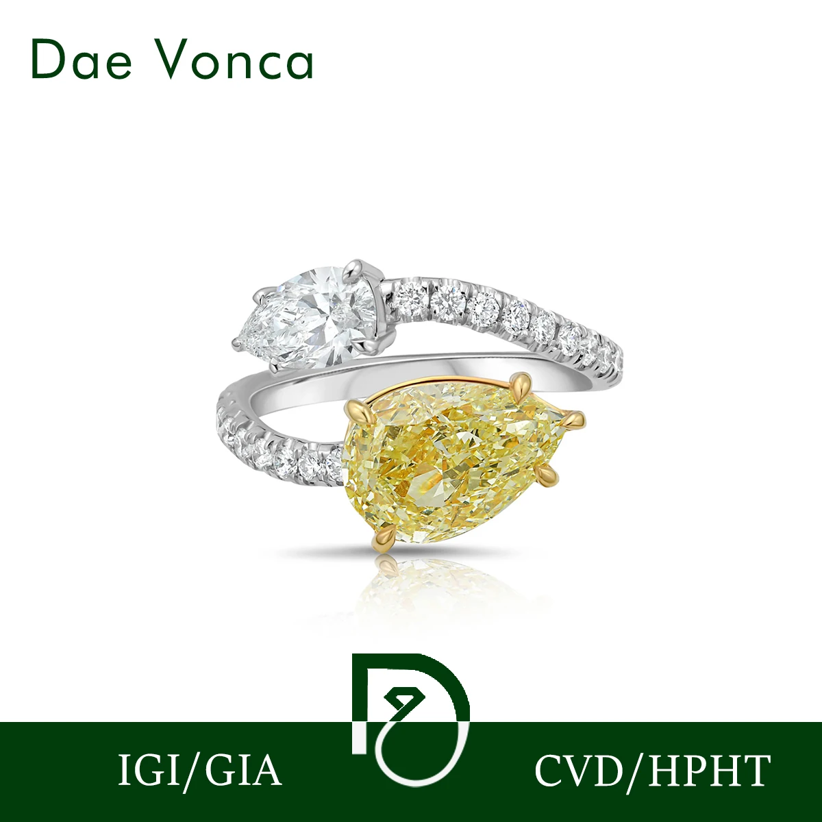 IGI Yellow and White Pear Diamond Spiral Ring 14K 18K White Gold Lab Grown Diamond Ring For Women Sparkling Wedding Fine Jewelry
IGI Yellow and White Pear Diamond Spiral Ring 14K 18K White Gold Lab Grown Diamond Ring For Women Sparkling Wedding Fine Jewelry