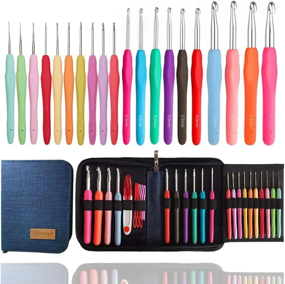 20 Size Crochet Hooks 0.5mm-10mm Ergonomic Set with Case for Arthritic Hands
20 Size Crochet Hooks 0.5mm-10mm Ergonomic Set with Case for Arthritic Hands
