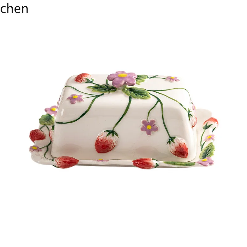 Zml ceramic butter keeper - hand-painted embossed butter dish for western restaurants
Zml ceramic butter keeper - hand-painted embossed butter dish for western restaurants