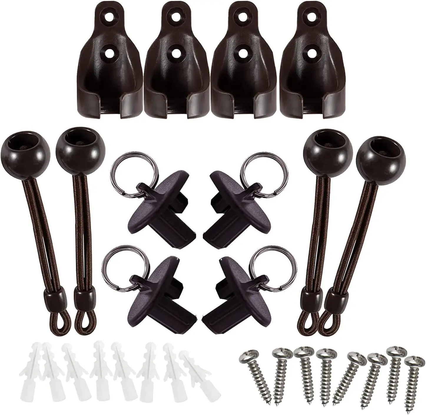 Universal Bungee Kit with End Caps for Outdoor/Indoor Sun Shades, 2-Pack (Brown)
Universal Bungee Kit with End Caps for Outdoor/Indoor Sun Shades, 2-Pack (Brown)