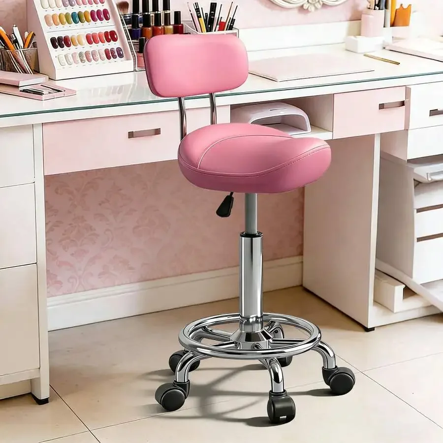 Adjustable Saddle Stool Chair With Backrest, Rolling Saddle Seat With Wheels For Salon, Tattoo, Spa & Office
Adjustable Saddle Stool Chair With Backrest, Rolling Saddle Seat With Wheels For Salon, Tattoo, Spa & Office