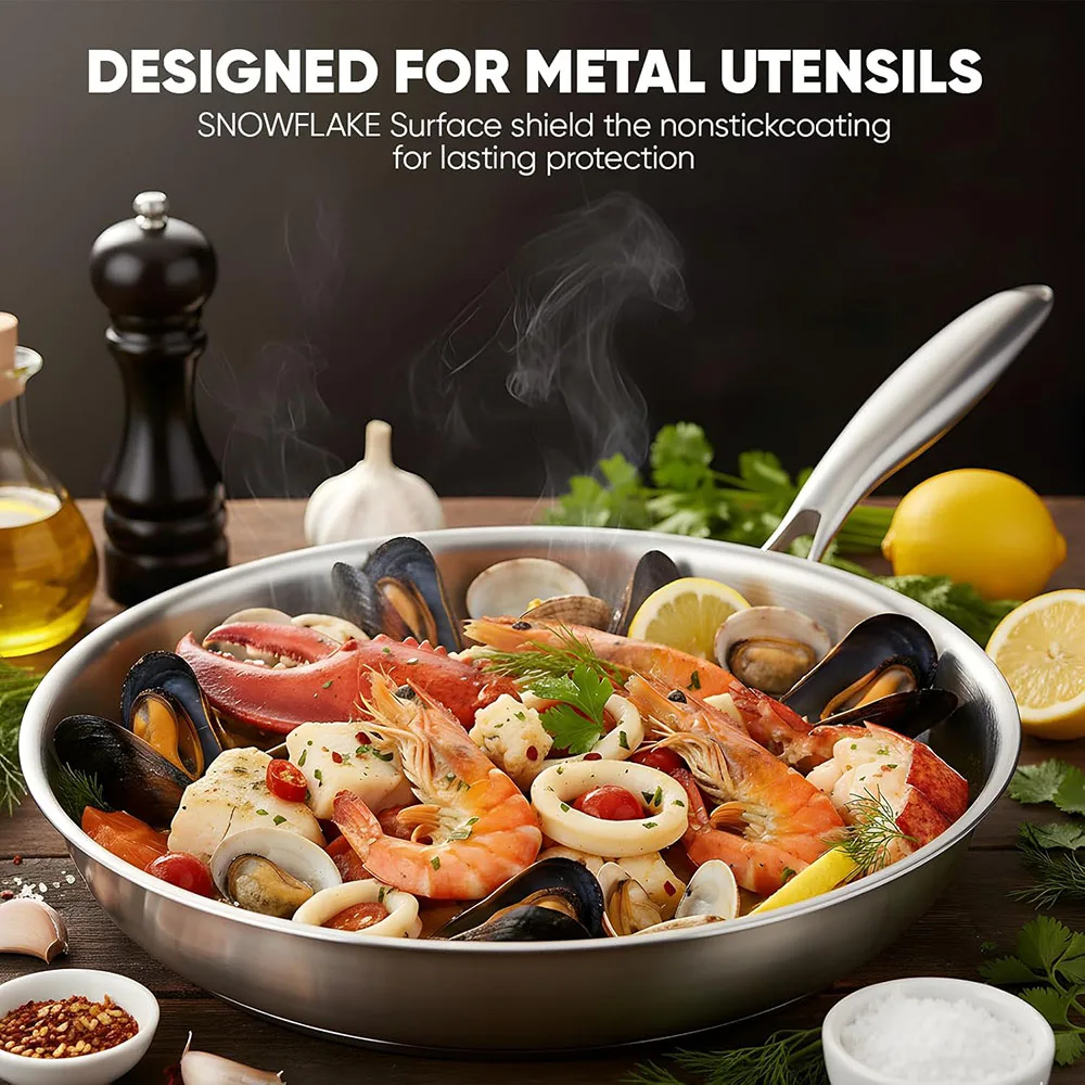 26/28/30cm Non-stick Frying Pan Titanium Frying Pan Uncoated Fish Scale Hammer Pattern Titanium Alloy Cookware
26/28/30cm Non-stick Frying Pan Titanium Frying Pan Uncoated Fish Scale Hammer Pattern Titanium Alloy Cookware