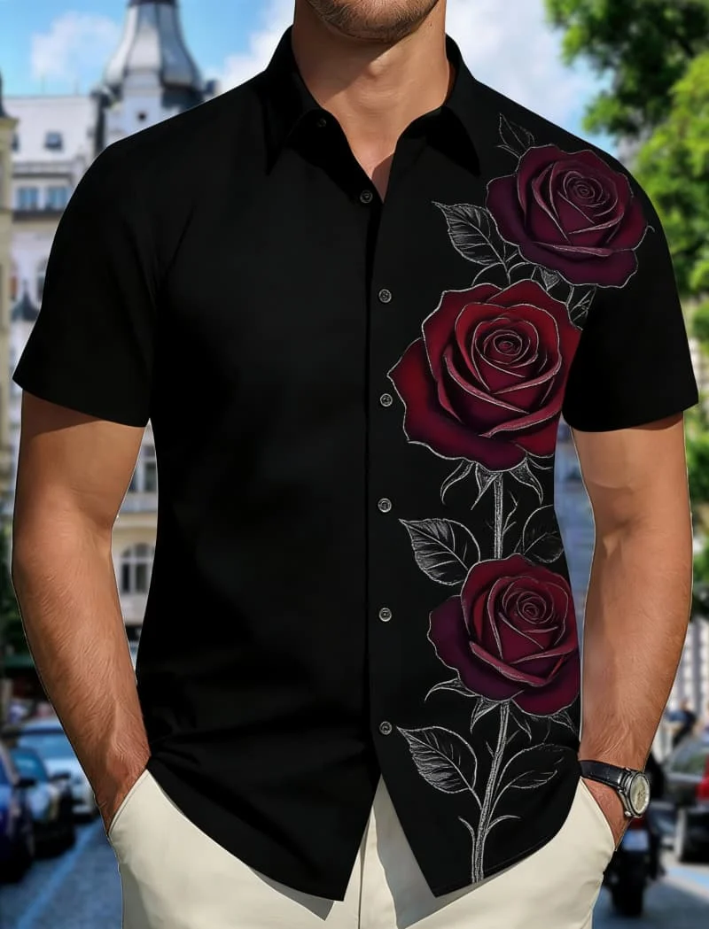 Men's Elegant Premium Print Short Sleeve Shirt Summer Casual Fashion For Daily Wear Holiday Beach And Street Style Outfits
Men's Elegant Premium Print Short Sleeve Shirt Summer Casual Fashion For Daily Wear Holiday Beach And Street Style Outfits