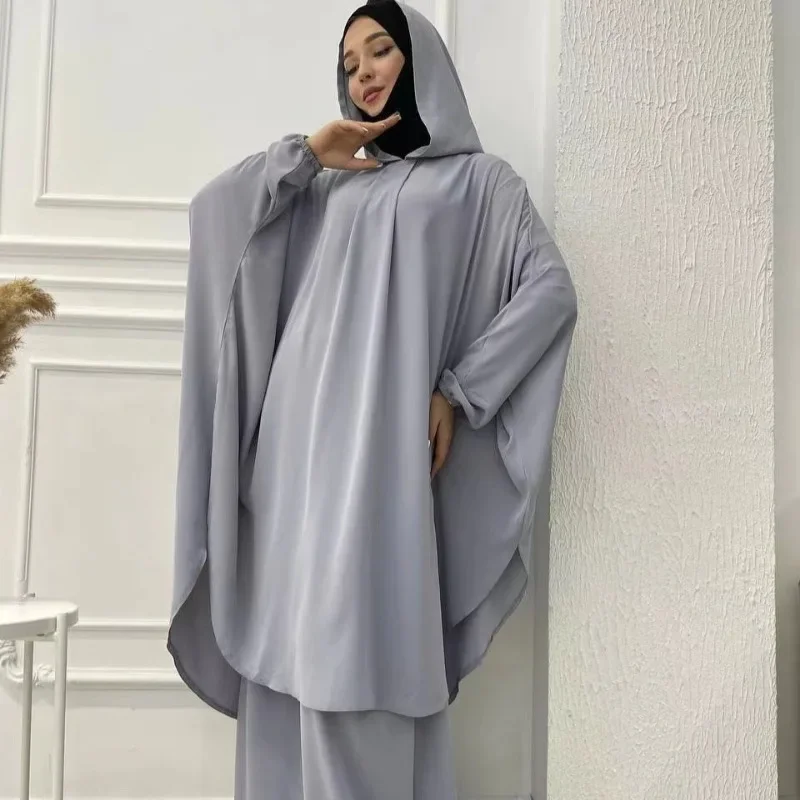 Eid Hooded Muslim Dresses for Women Hijab Dress Prayer Garment Gowns Abaya 2 Piece Long Khimar Ramadan Gown Abaya Skirt Set
Eid Hooded Muslim Dresses for Women Hijab Dress Prayer Garment Gowns Abaya 2 Piece Long Khimar Ramadan Gown Abaya Skirt Set