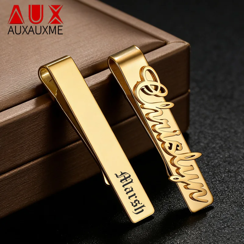Auxauxme Custom Name Tie Clip for Men Stainless Steel Personalized Engrave Names Tie Bar for Business Wedding Office Suit Shirt
Auxauxme Custom Name Tie Clip for Men Stainless Steel Personalized Engrave Names Tie Bar for Business Wedding Office Suit Shirt