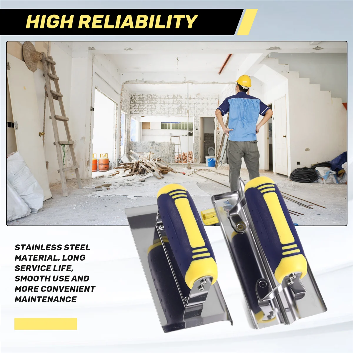 ABFA Stainless Steel Concrete Hand Edger and Groover Tools Set Plaster Stucco Cement Finishing Kit
ABFA Stainless Steel Concrete Hand Edger and Groover Tools Set Plaster Stucco Cement Finishing Kit