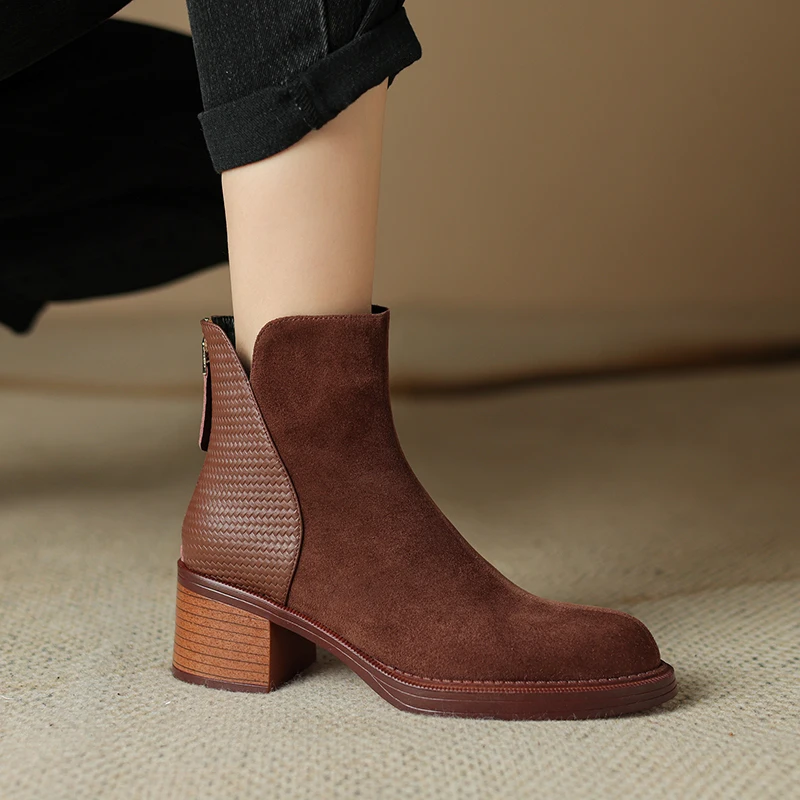 2025 New Fashion Women Ankle Boots High Heel Warm Autumn Shoes Woman Round Toe Zipper Short Motorcycle Boots New Quality Shoes
2025 New Fashion Women Ankle Boots High Heel Warm Autumn Shoes Woman Round Toe Zipper Short Motorcycle Boots New Quality Shoes