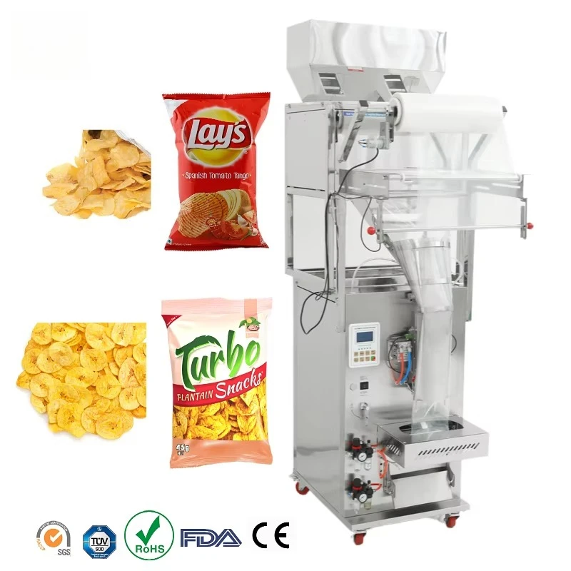 Nitrogen Plastic Bag Snacks Granule Plantain Chips Banana Chips Potato Chips Packing Machine Multi-function Packaging Machines
Nitrogen Plastic Bag Snacks Granule Plantain Chips Banana Chips Potato Chips Packing Machine Multi-function Packaging Machines