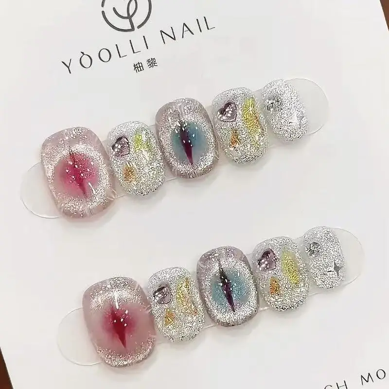 10pcs Handmade Press on Nails Fairy Eye Full Coverage Nail Tips Short Oval Detachable Wearable Nail for Women&Girl Daily Wear
10pcs Handmade Press on Nails Fairy Eye Full Coverage Nail Tips Short Oval Detachable Wearable Nail for Women&Girl Daily Wear