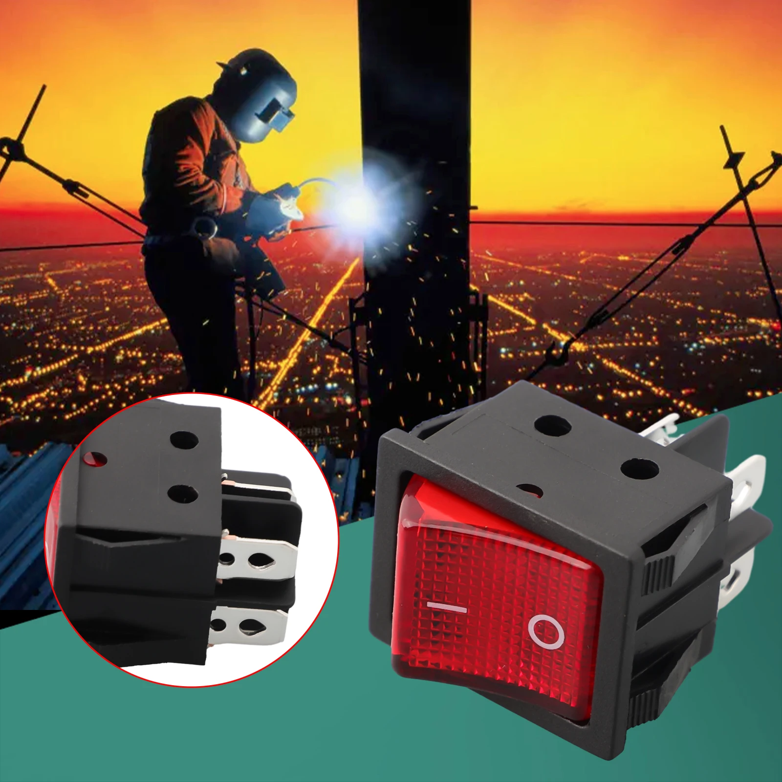 1pc Special For Welding Machine 30A 250V Electric Heater Switch 4Pin With Light Button Electrical Accessories
1pc Special For Welding Machine 30A 250V Electric Heater Switch 4Pin With Light Button Electrical Accessories