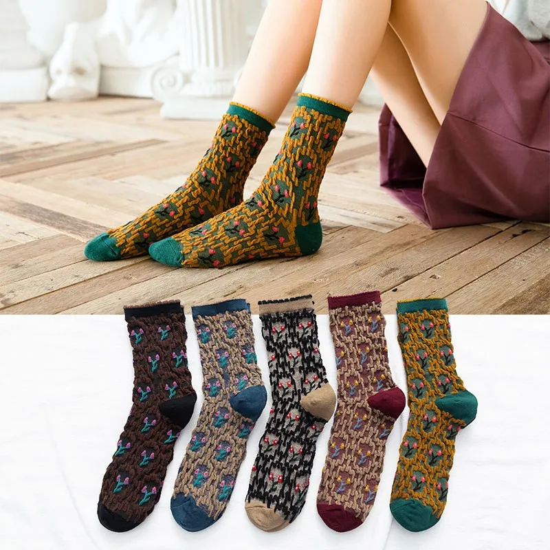 Socks For Women 3D Embossed Flower Creative Personalized INS Trend Harajuku Ethnic Style JK Versatile Women's In Tube Socks I211
Socks For Women 3D Embossed Flower Creative Personalized INS Trend Harajuku Ethnic Style JK Versatile Women's In Tube Socks I211