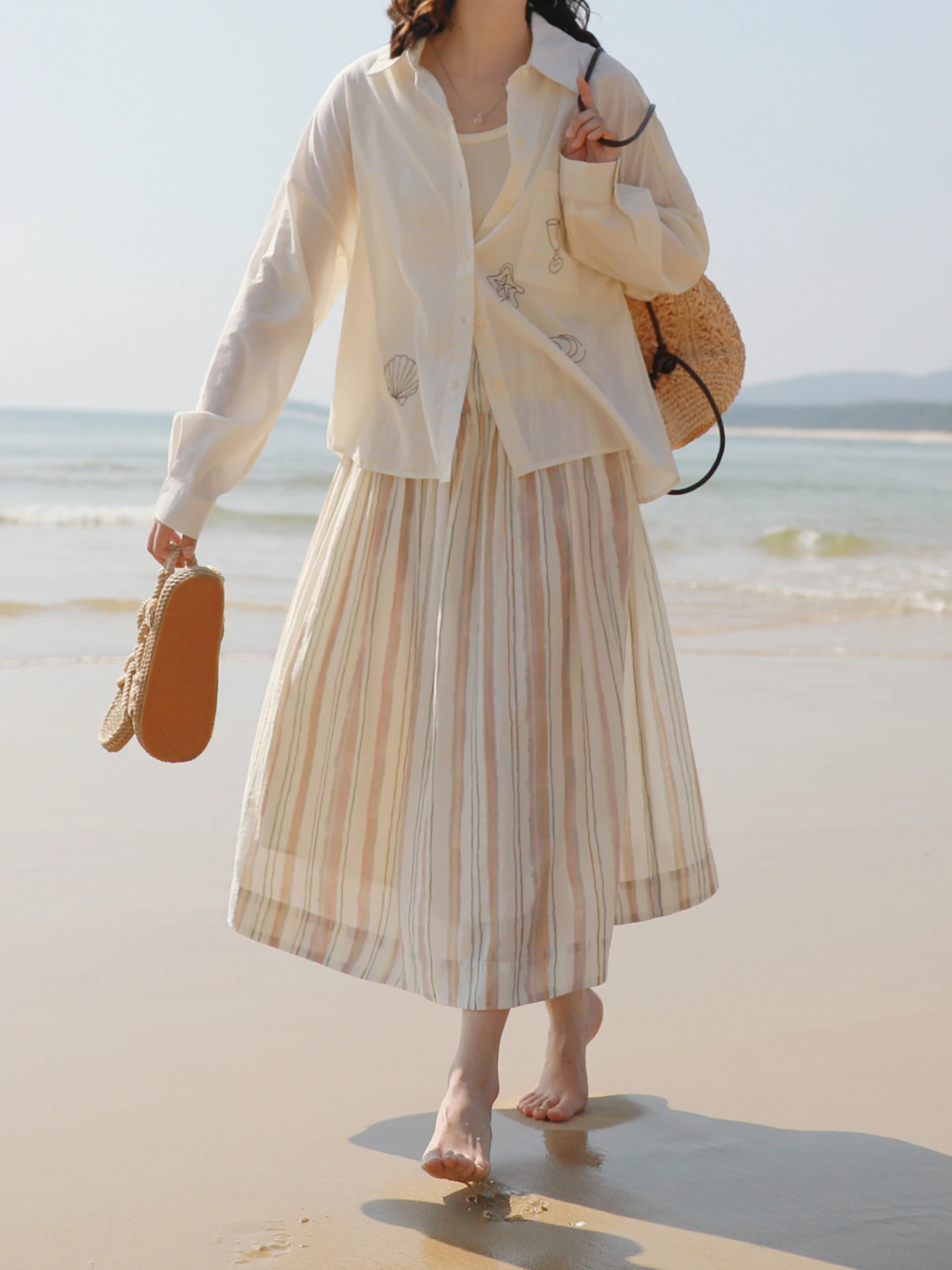 Floral Q573 Elastic Waist l Crease Loose Casual Drapey Stripe f Skirt Spring New Sle A-Line Skirt for Ladies
Floral Q573 Elastic Waist l Crease Loose Casual Drapey Stripe f Skirt Spring New Sle A-Line Skirt for Ladies