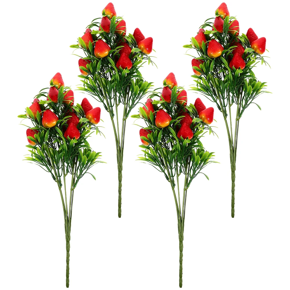 4 Pcs Simulation Strawberry Bouquet Artificial Fruits Stem Fake Decor Ornaments DIY Decoration Pvc Small Adorn
4 Pcs Simulation Strawberry Bouquet Artificial Fruits Stem Fake Decor Ornaments DIY Decoration Pvc Small Adorn