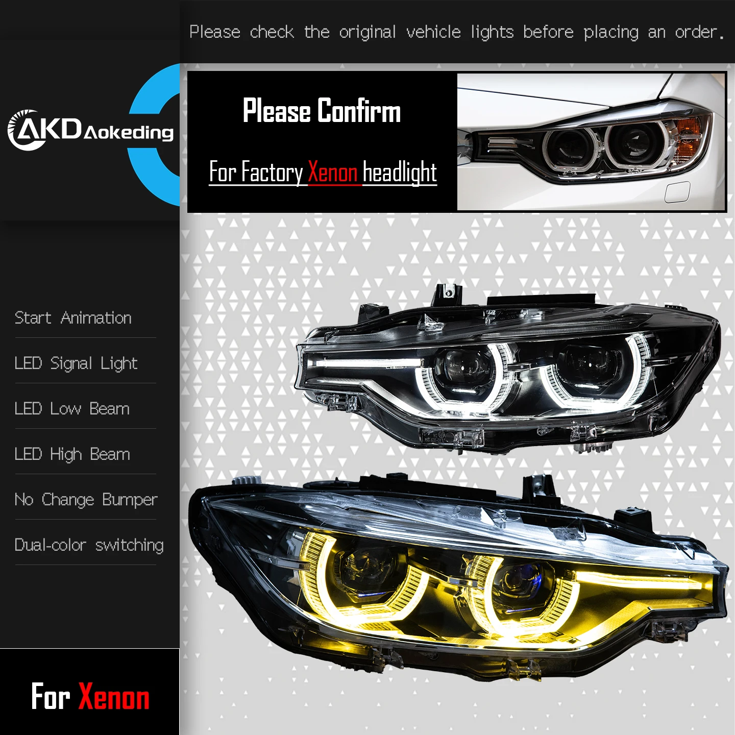 2 PCS Car Lights for BMW 3 Series F30 F31 LED Headlight Projector Lens M3 F31 F80 320i 330i LED Head Lamp DRL Auto Accessories
2 PCS Car Lights for BMW 3 Series F30 F31 LED Headlight Projector Lens M3 F31 F80 320i 330i LED Head Lamp DRL Auto Accessories