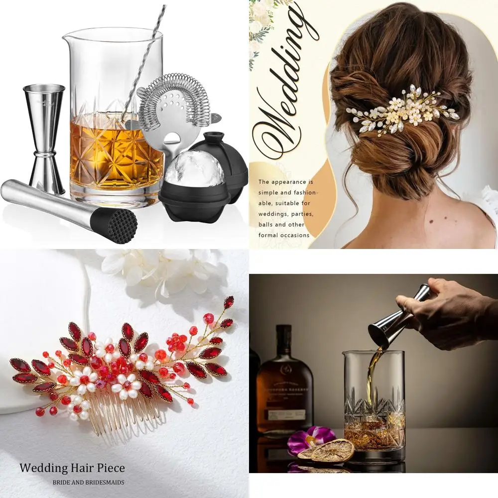 Mixology & Craft Cocktail Set - 7-Piece Bartender Kit with Mixing Glass Set, Japanese Jigger, Spoon, Muddler, and Strainer - Per
Mixology & Craft Cocktail Set - 7-Piece Bartender Kit with Mixing Glass Set, Japanese Jigger, Spoon, Muddler, and Strainer - Per