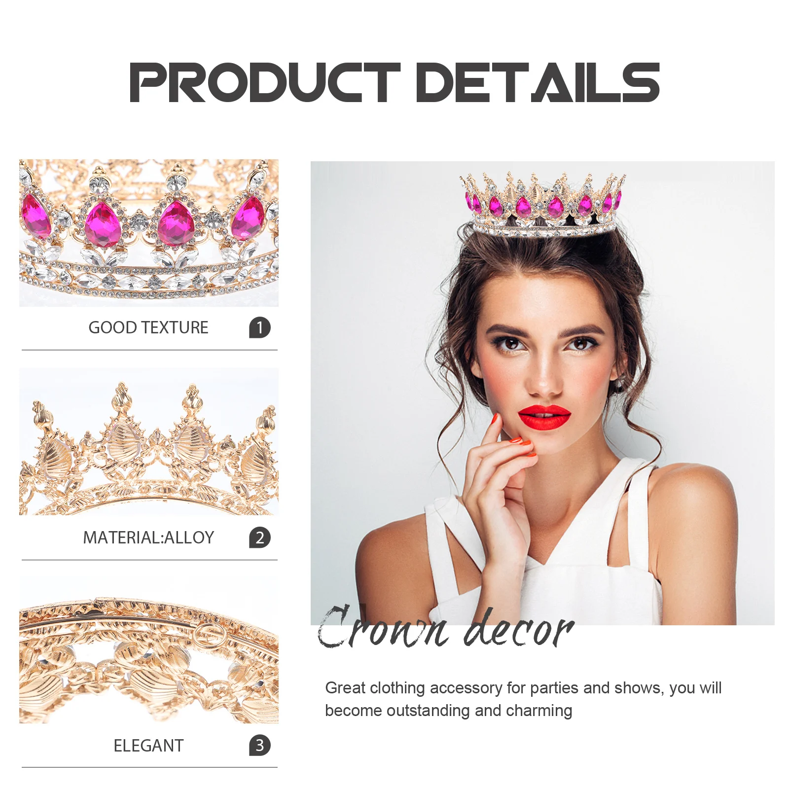 Bride Crown Rhinestones Headband Elegant Decorative Headdress Birthday Party Hair Accessories for Women Headband for Women
Bride Crown Rhinestones Headband Elegant Decorative Headdress Birthday Party Hair Accessories for Women Headband for Women