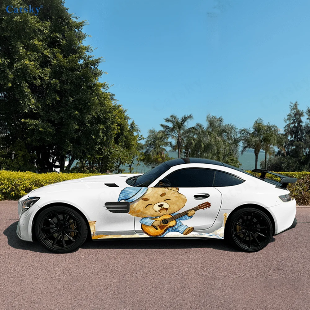 Cute pajama teddy bear creative pattern stickers for car body and door side, fashionable stickers, two pieces of decoration suit
Cute pajama teddy bear creative pattern stickers for car body and door side, fashionable stickers, two pieces of decoration suit