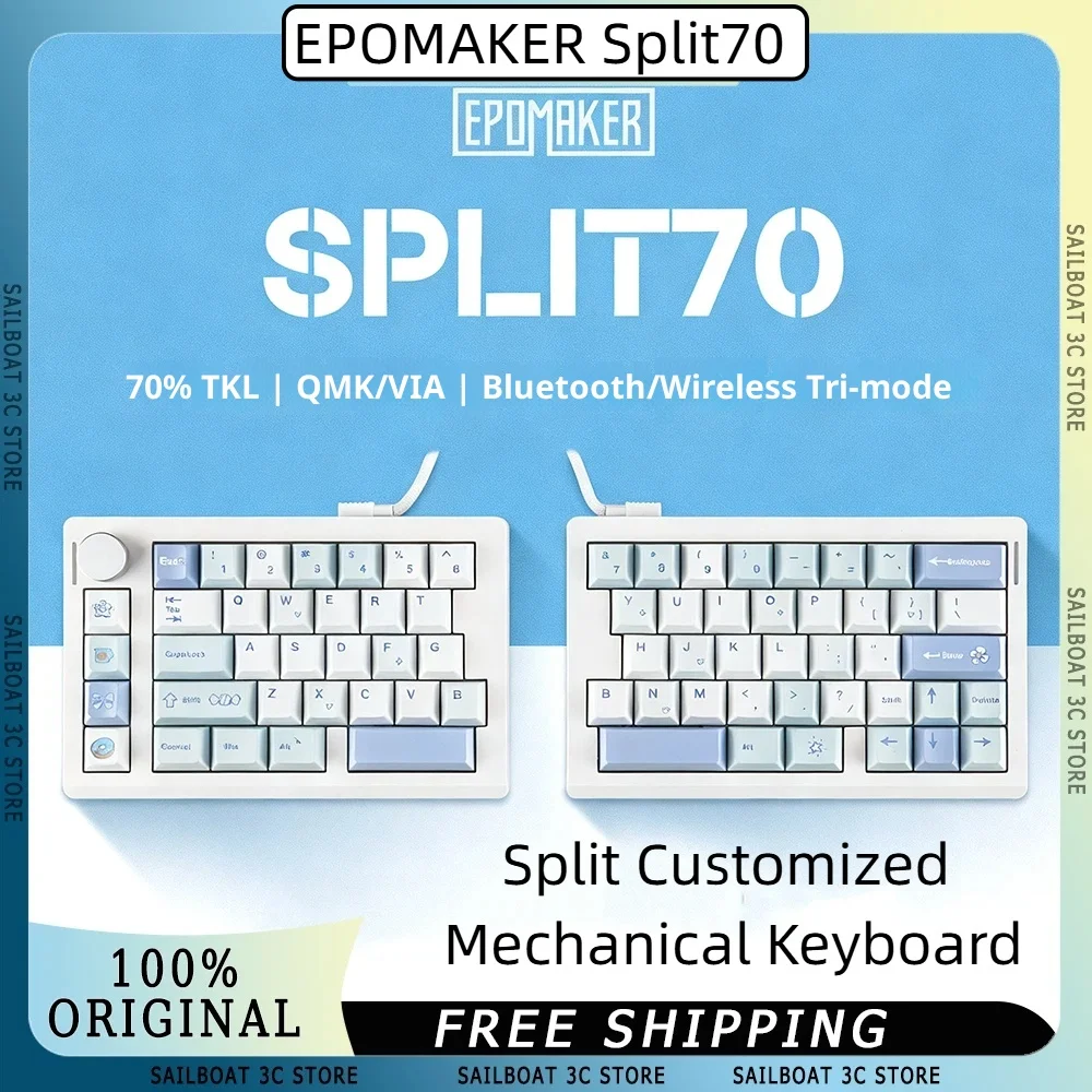 EPOMAKER Split70 Сплит Индивидуальная механическая клавиатура Колпачки для клавиш из ПБТ Эргономичная ПРОКЛАДКА Беспроводная игровая клавиатура Bluetooth с возможностью горячей замены
EPOMAKER Split70 Сплит Индивидуальная механическая клавиатура Колпачки для клавиш из ПБТ Эргономичная ПРОКЛАДКА Беспроводная игровая клавиатура Bluetooth с возможностью горячей замены