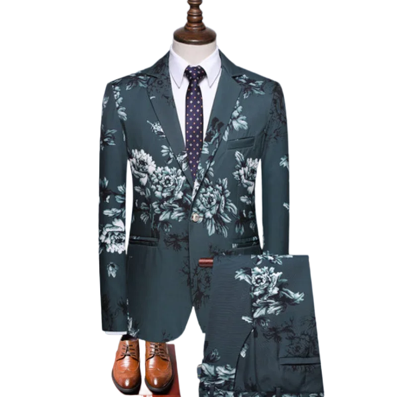 Men's casual fashion versatile floral business suit nightclub bar performance suit host wedding men's suit two-piece set
Men's casual fashion versatile floral business suit nightclub bar performance suit host wedding men's suit two-piece set