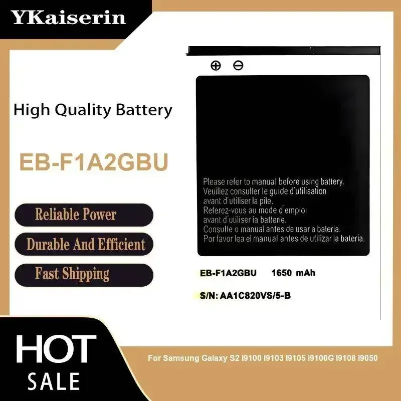 EB-F1A2GBU Mobile Phone Battery 1650mAh For Samsung Galaxy S2 I9100 I9103 I9105 i9100G I9108 i9050 Robust Portable
EB-F1A2GBU Mobile Phone Battery 1650mAh For Samsung Galaxy S2 I9100 I9103 I9105 i9100G I9108 i9050 Robust Portable