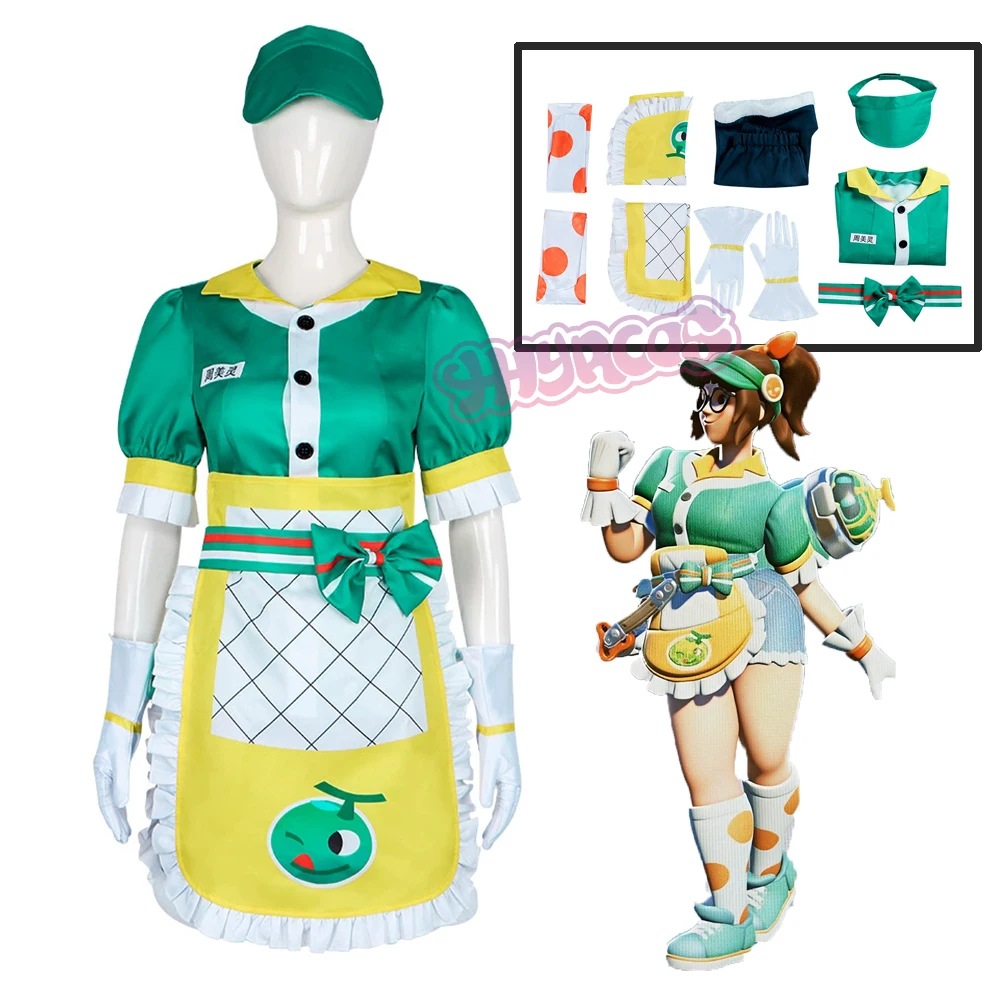 Game Mei Cosplay Costume Meiling Zhou Green Kawaii Maid Clothes Summer Honey Suit Halloween Party Stage Costume Hat Accessories
Game Mei Cosplay Costume Meiling Zhou Green Kawaii Maid Clothes Summer Honey Suit Halloween Party Stage Costume Hat Accessories