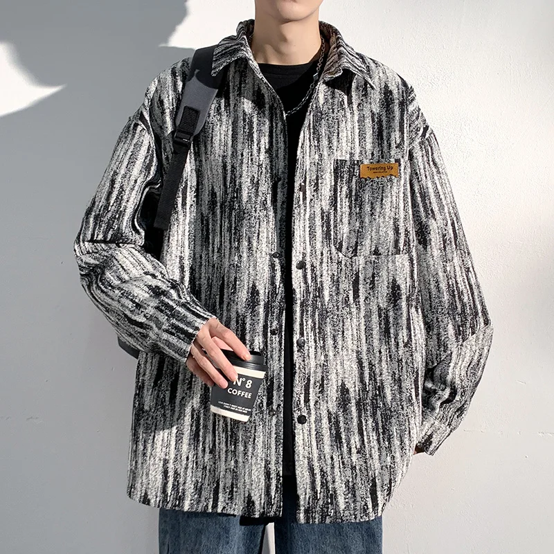 New Japanese Casual Tie Dye Design Men Jackets Spring Autumm Turndown Collar Coats Baggy Vintage Tops
New Japanese Casual Tie Dye Design Men Jackets Spring Autumm Turndown Collar Coats Baggy Vintage Tops