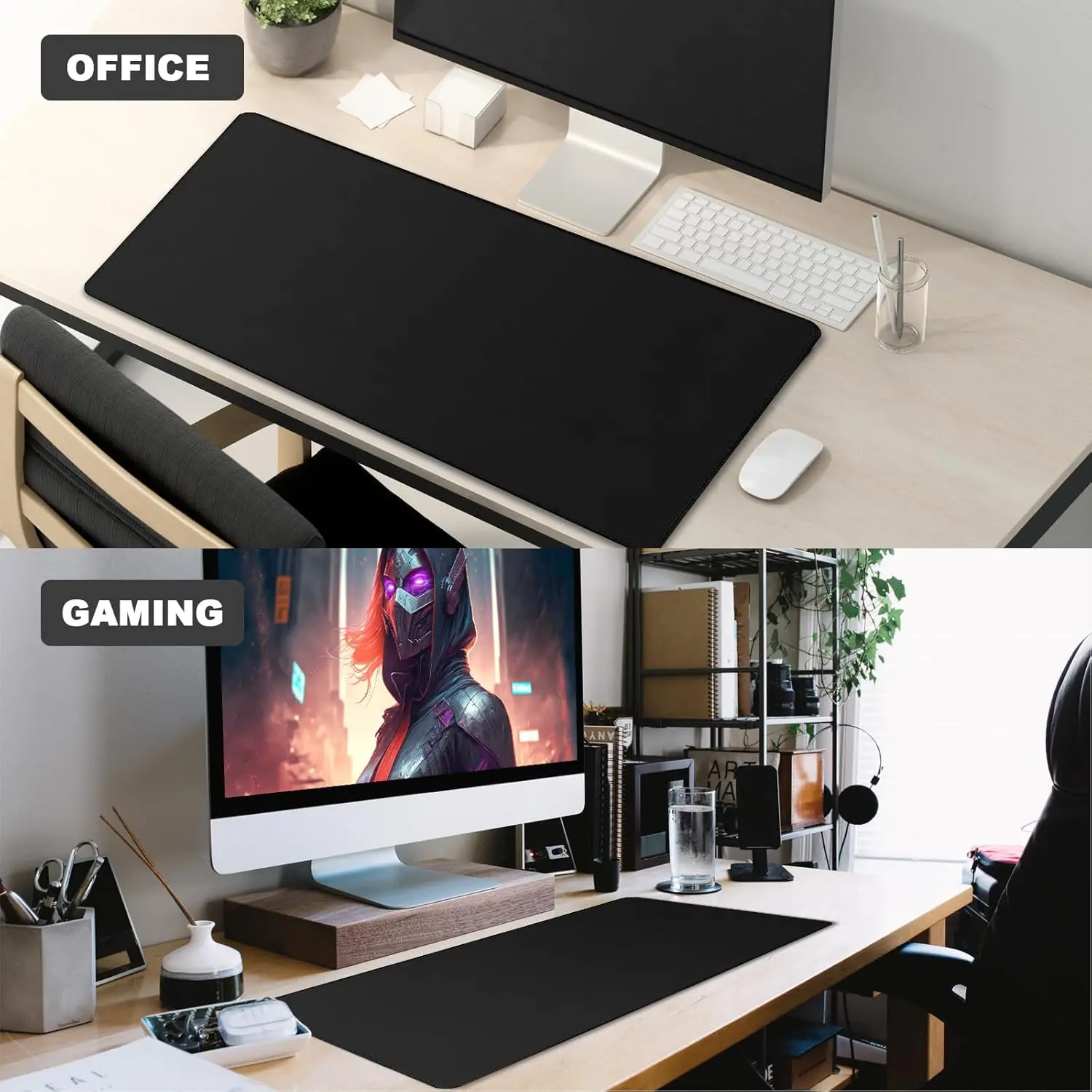 Large Mouse Pad, Desk Mat Office Desk Pad Gaming Mouse Mat with Stitched Edges, Mousepad with Non-Slip Waterproof Rubber Base
Large Mouse Pad, Desk Mat Office Desk Pad Gaming Mouse Mat with Stitched Edges, Mousepad with Non-Slip Waterproof Rubber Base