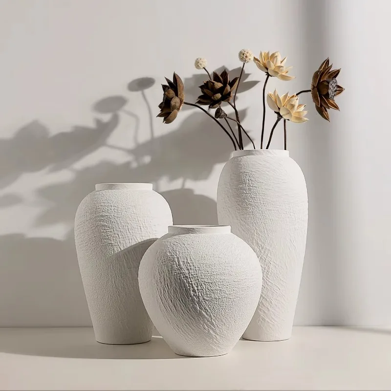 Matte White Textured Vase Trio Set Narrow Neck Curved Body Dry Stem Holding Vessel Living Room Table Top Floral Display Craft
Matte White Textured Vase Trio Set Narrow Neck Curved Body Dry Stem Holding Vessel Living Room Table Top Floral Display Craft