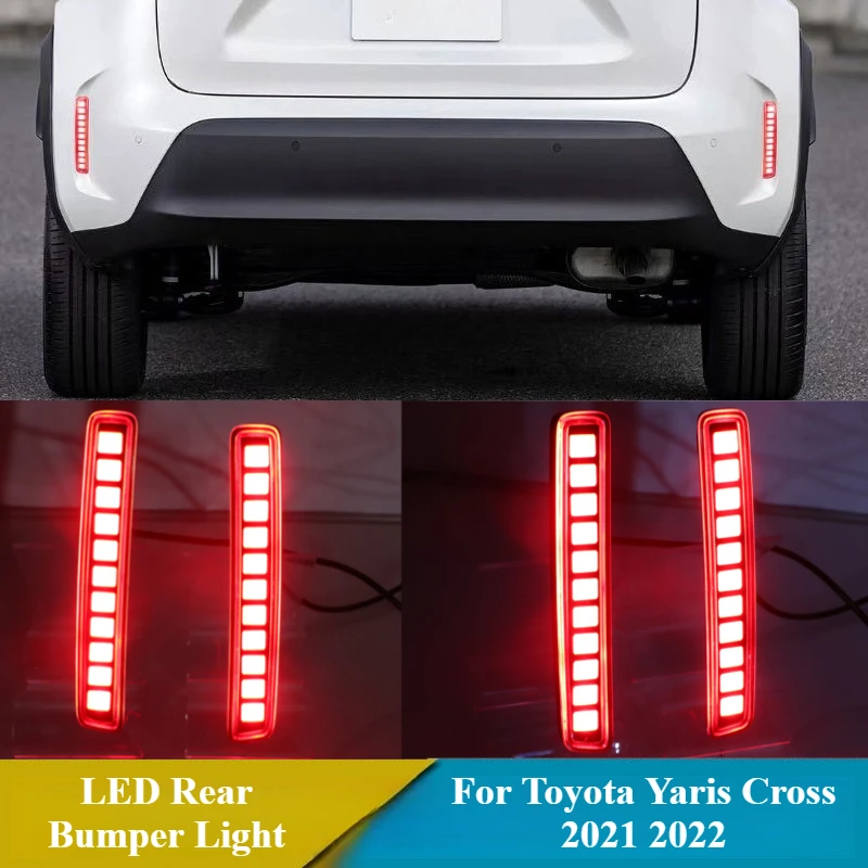 For Toyota Yaris Cross 2021 2022 2Pcs LED Rear Bumper Light Modified Rear Fog Light DRL Brake Dynamic Turn Signal 12V Daylights
For Toyota Yaris Cross 2021 2022 2Pcs LED Rear Bumper Light Modified Rear Fog Light DRL Brake Dynamic Turn Signal 12V Daylights