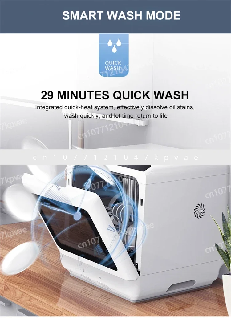 Fully Automatic Household Dishwasher, Mini Countertop Household Dishwasher Kitchen Appliances
Fully Automatic Household Dishwasher, Mini Countertop Household Dishwasher Kitchen Appliances