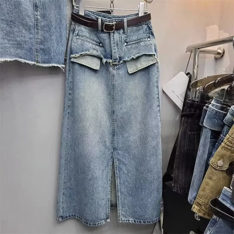 Джинсовая юбка А-силуэта с высокой талией для женщин, эластичный пояс, повседневный стиль, утепленная пухом
Джинсовая юбка А-силуэта с высокой талией для женщин, эластичный пояс, повседневный стиль, утепленная пухом