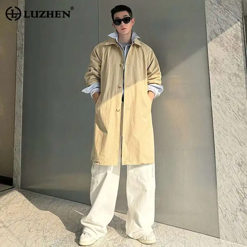 LUZHEN 2025 Spring Elegant Solid Color Casual Windbreaker Coat Men Korean Handsome Original New Male Short Trench Jacket LZ9781
LUZHEN 2025 Spring Elegant Solid Color Casual Windbreaker Coat Men Korean Handsome Original New Male Short Trench Jacket LZ9781