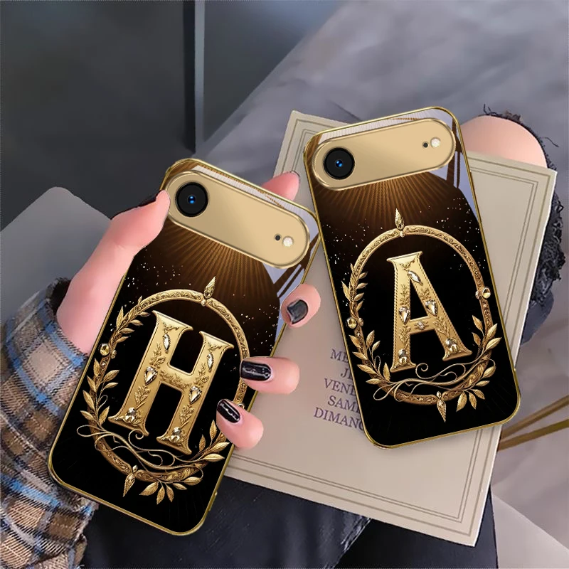 Gold letter "E H" badge For IPhone 17 Pro 16 17ProMax 15 Pro 14 13 Plus 12 Mini 11 Pro Max XR 16E 17Air Golden glass phone case
Gold letter "E H" badge For IPhone 17 Pro 16 17ProMax 15 Pro 14 13 Plus 12 Mini 11 Pro Max XR 16E 17Air Golden glass phone case