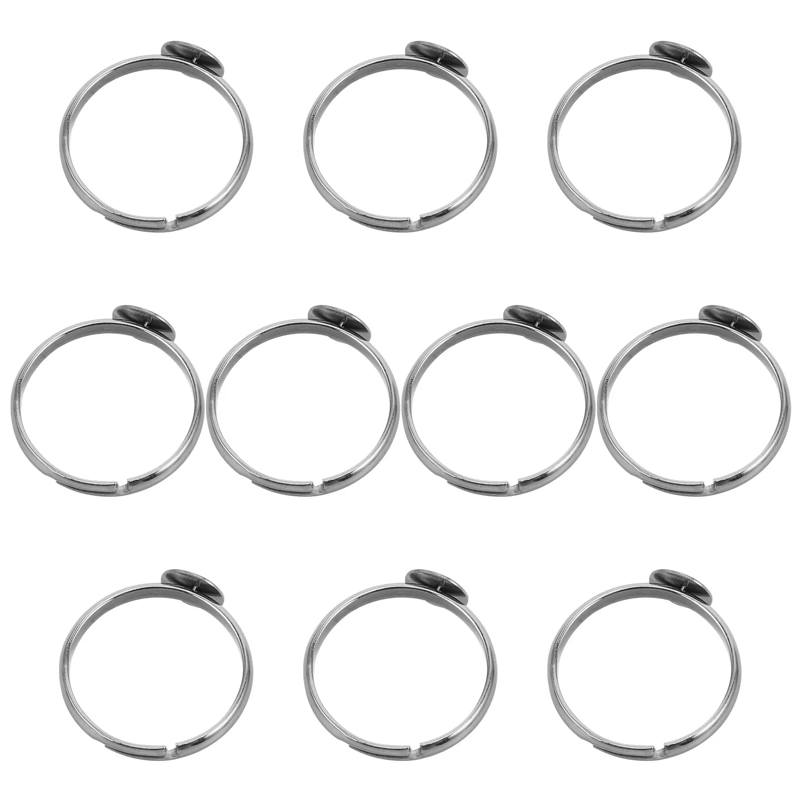 10Pcs Stainless Steel Adjustable Rings for Kids Students DIY Craft Jewelry Making Supplies Flat Round Ring Setting Base
10Pcs Stainless Steel Adjustable Rings for Kids Students DIY Craft Jewelry Making Supplies Flat Round Ring Setting Base