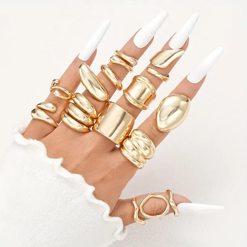 14 Piece Simple Luxury Ring Set for Women Smooth Wide Face Irregular Geometric Shapes Ring Fashion Daily Wear Party Jewelry Gift
14 Piece Simple Luxury Ring Set for Women Smooth Wide Face Irregular Geometric Shapes Ring Fashion Daily Wear Party Jewelry Gift