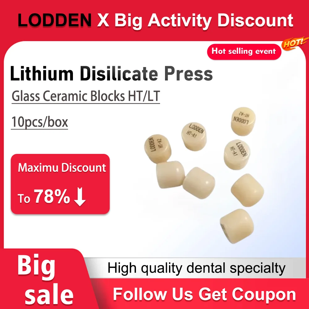 10 pcs Dental Press Glass Ceramic Blocks Lithium Disilicate HT/LT Dentistry Ceramic Veneer Inlay Materials
10 pcs Dental Press Glass Ceramic Blocks Lithium Disilicate HT/LT Dentistry Ceramic Veneer Inlay Materials