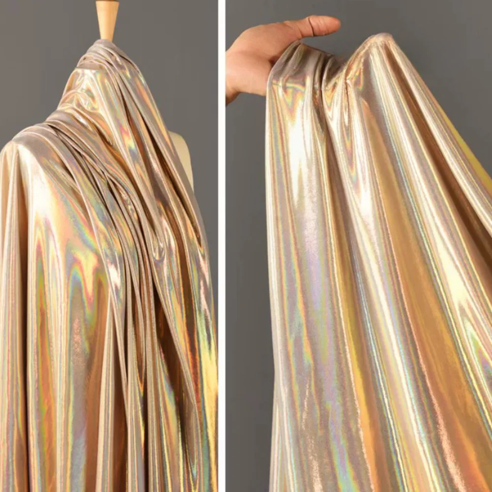 Fantasy Mist Gold Fabric Bronzing Soft Elastic Knit Bottom for Dance Dress Half Skirt Cloth Diy Sewing Meters Material
Fantasy Mist Gold Fabric Bronzing Soft Elastic Knit Bottom for Dance Dress Half Skirt Cloth Diy Sewing Meters Material