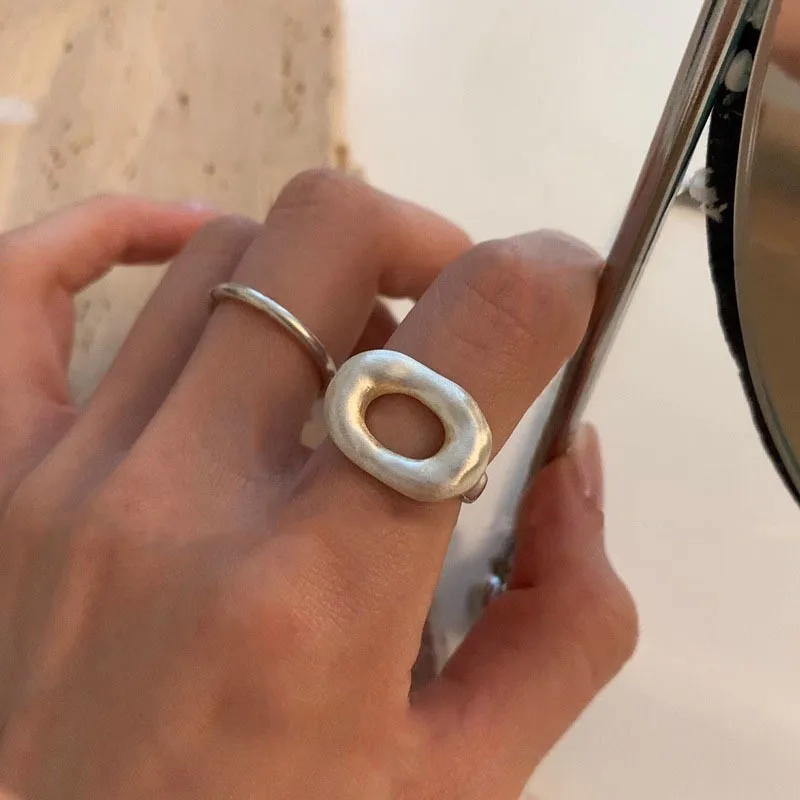 925 Sterling Silver Simple Hollow Rings For Women Geometric Fashion Smiple Open Handmade Allergy Party Jewelry Gift
925 Sterling Silver Simple Hollow Rings For Women Geometric Fashion Smiple Open Handmade Allergy Party Jewelry Gift