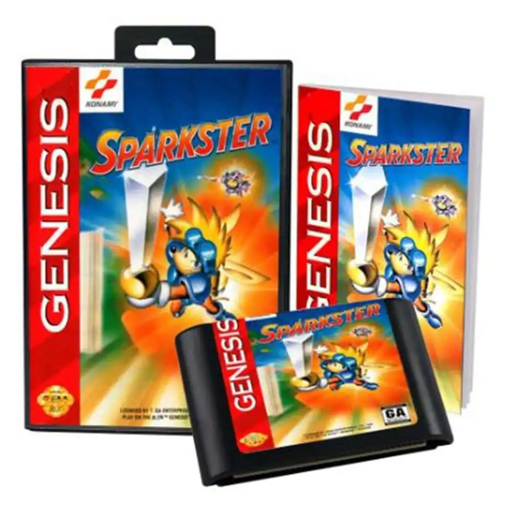 Sparkster with Box and Manual for 16 Bit Sega MD Game Cartridge Megadrive Genesis System
Sparkster with Box and Manual for 16 Bit Sega MD Game Cartridge Megadrive Genesis System