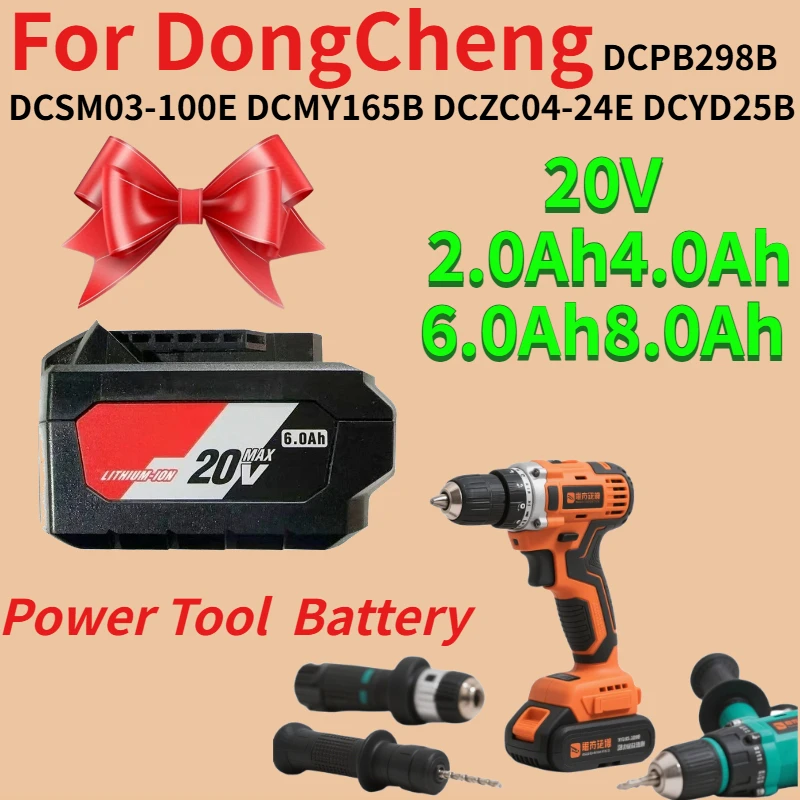 20V 2.0/4.0/6.0/8.0Ah Rechargeable Power Tool Lithium-lon Battery for DongCheng DCPB298B DCSM03-100E DCMY165B DCZC04-24E DCYD25B
20V 2.0/4.0/6.0/8.0Ah Rechargeable Power Tool Lithium-lon Battery for DongCheng DCPB298B DCSM03-100E DCMY165B DCZC04-24E DCYD25B