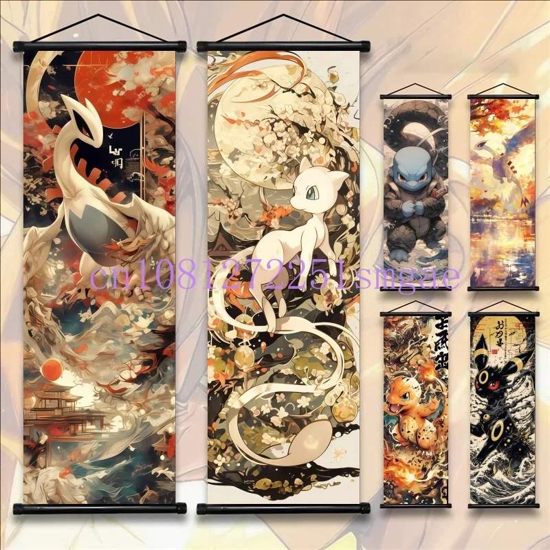 Classic Anime Pokémon Retro Scroll Painting Poliwhirl Pikachu Eevee Charizard Dragonite Squirtle Bulbasaur Creative Poster Gift
Classic Anime Pokémon Retro Scroll Painting Poliwhirl Pikachu Eevee Charizard Dragonite Squirtle Bulbasaur Creative Poster Gift