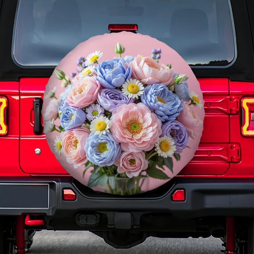 Elegant Floral Tire Cover Waterproof Polyester Spare Wheel Protector for SUV Trailer Decoration
Elegant Floral Tire Cover Waterproof Polyester Spare Wheel Protector for SUV Trailer Decoration